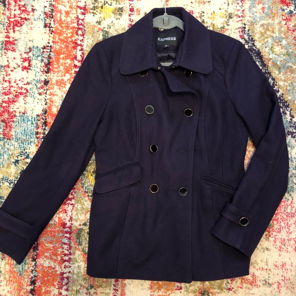 Express Deep Purple Peacoat